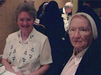 Sr. Dominic and Sr. Anne Marie at Lunch